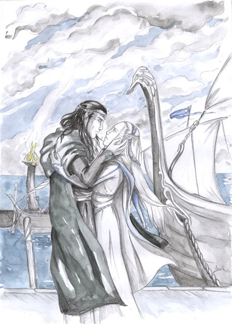 Farewell At The Grey Havens Elrond And Celebrian By Anna K Middle