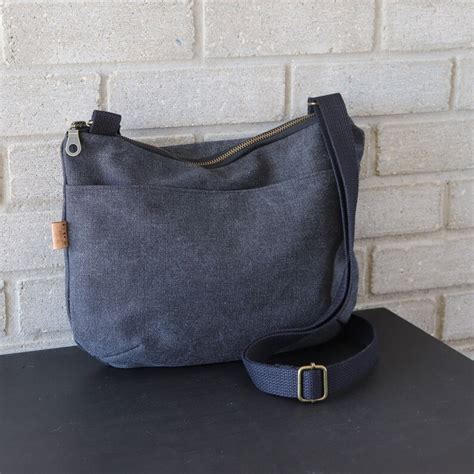 Slouchy Cross Body Bag For Women And Men With Front Pocket Etsy