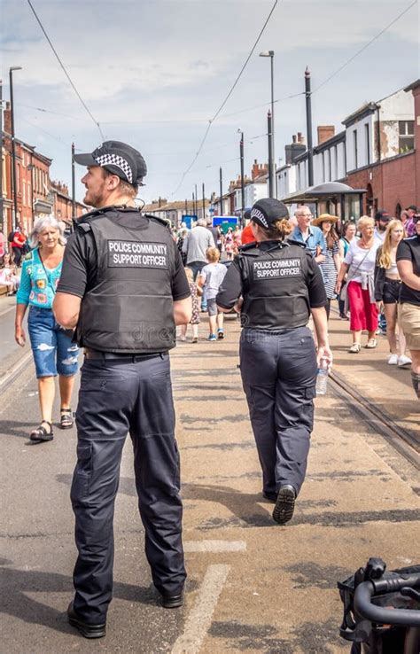 Two Police Community Support Officers Editorial Stock Image Image Of Police Fleetwood 251815059