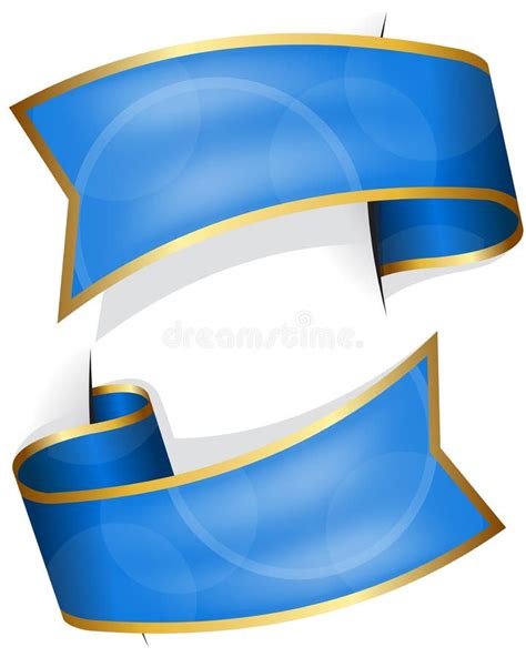 Blue Ribbon Collection Stock Vector Illustration Of Antique 23046605