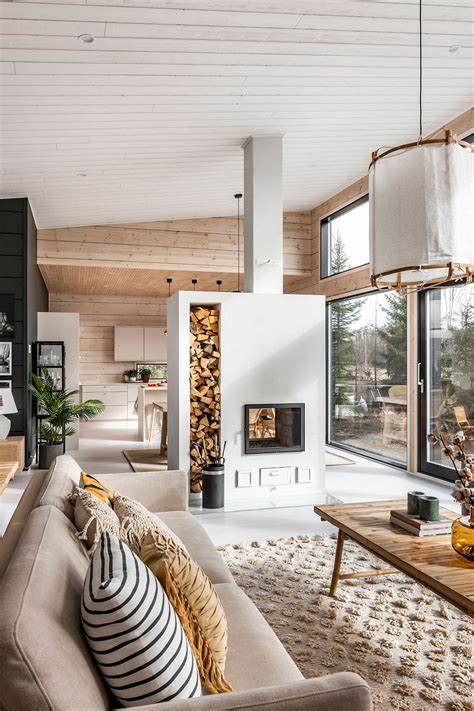 A Contemporary Log Home With Modern Interior Inspired By Nature Artofit