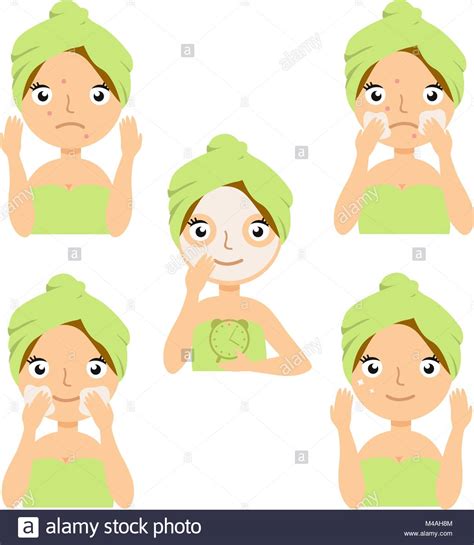 Different Types Of Facial Cosmetic Masks Vector Isolated Illustrations Set Stock Vector Image