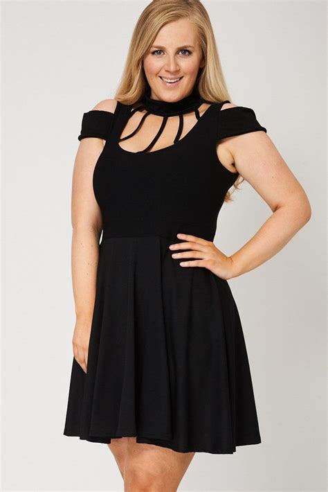 sleeveless black plus size skater dress dresses clothes for women plus size skater dress