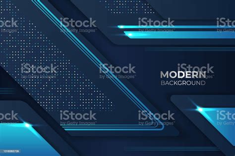 Modern Futuristic Diagonal Geometric Glow Blue In The Dark Background