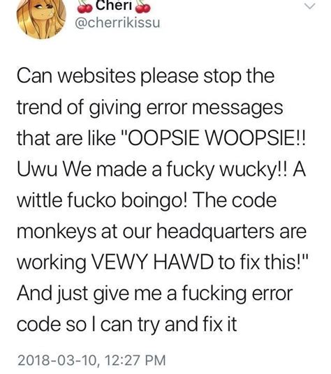 Programmerhumour Oopsie Woopsie