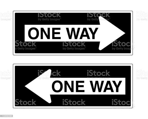 One Way Arrow Icon Traffic Sign Stock Illustration Download Image Now