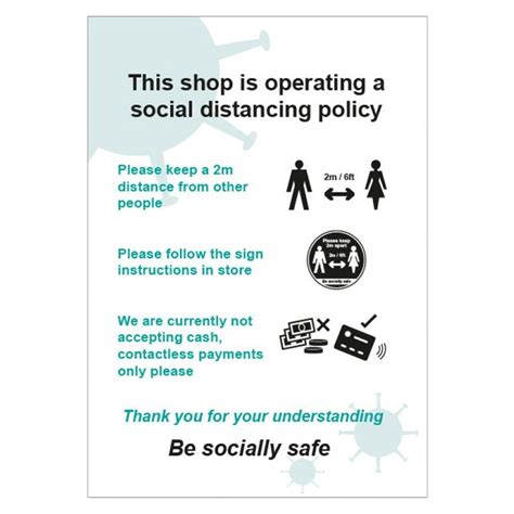 This Shop Is Operating A Social Distancing Policy D Guidance Poster Rsis