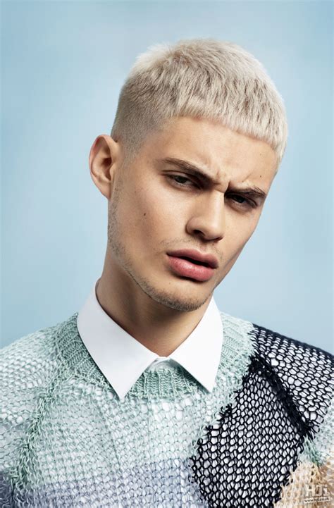 Short Bleach Blonde Crop Very Short Hair Men Edgy Short Hair Short