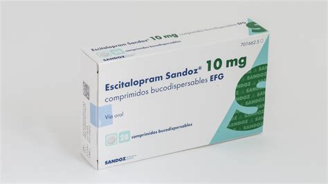Escitalopram Sandoz Efg 10 Mg 28 Comprimidos Bucodispersables