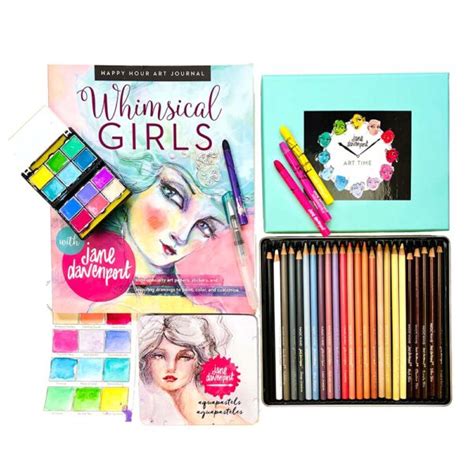 Whimsical Girls Bundle A Fabulous Place To Start Your Art Journaling Jane Davenport