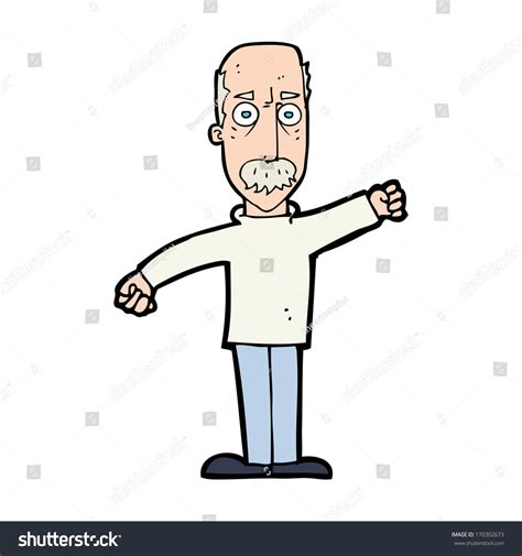Cartoon Angry Old Man Stock Vector Royalty Free 170302673 Shutterstock
