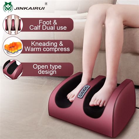 Jinkairui Foot Massager Electric Calf Massage Machine Shiatsu Therapy Relax With Infrared