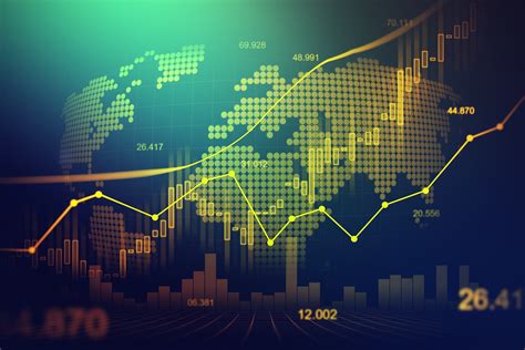 Stock Market Or Forex Trading Graph In Blue Futuristic Display Graphic