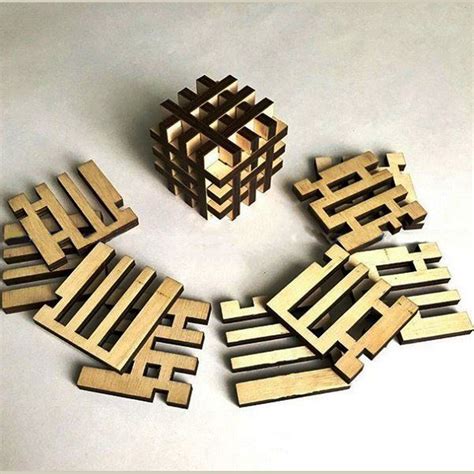 Puzzle Cube Lasercut File 3d Puzzle Vector Laser Cut Etsy