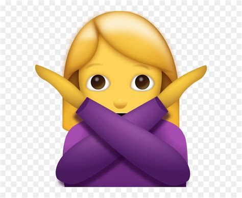 Download Download Vector File Woman Saying No Emoji Clipart 557520