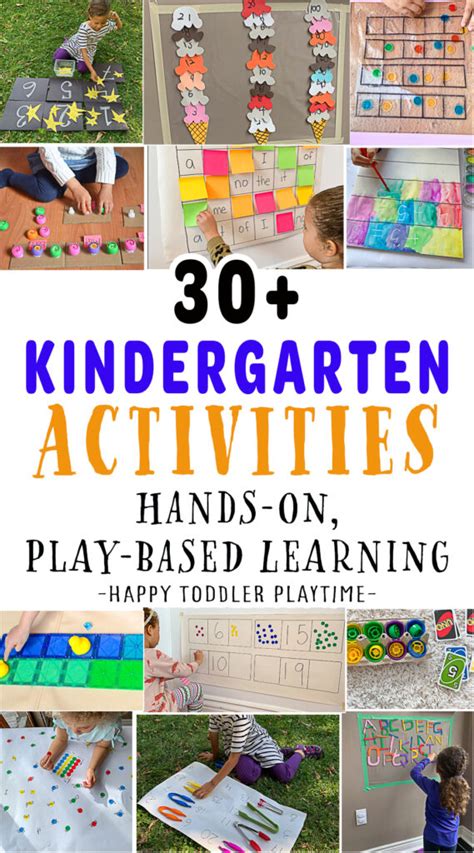 30 Play Based Learning Kindergarten Activities Happy Toddler Playtime