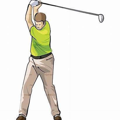 Golf Clip Clipart Golfer Swing Player Golfing