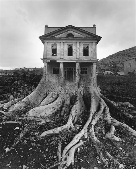 Jerry Uelsmann Untitled House With Roots 1982 Mutualart