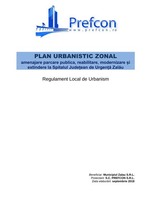 PDF Regulament Local De Urbanism Se Vor Realiza Pe Baza De