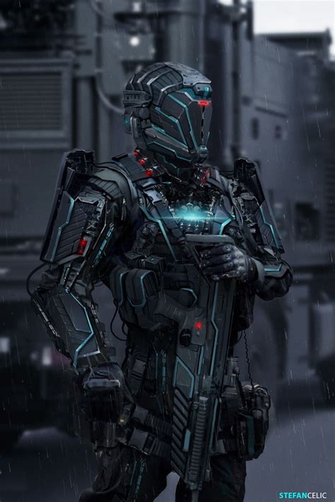 Artstation Futuristic Soldier Stefan Celic Futuristic Armor Armor
