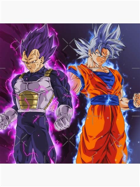 Goku Ultra Instinct And Vegeta Ultra Ego Art Print For Sale By Drwolfstark Redbubble