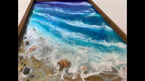 107 Epoxy Resin Art Step By Step Tutorial Ocean Beach Sand And Movement Ecobuild Club
