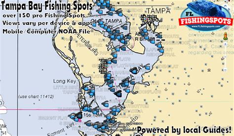Tampa Bay Fishing Spots Map Florida Gulf Fishing Spots For Gps