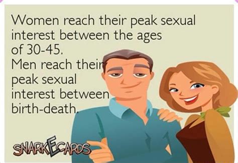 Women Reach Their Peak Sexual Interest Between The Ages Of 30 45 Men Reach Theim Peak Sexual