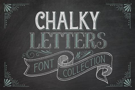 Chalky Letters Font Collection By Anastasia Dimitriadi On Creativemarket Lettering Fonts