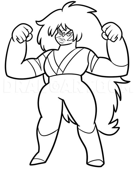 How To Draw Jasper From Steven Universe Coloring Page Trace Drawing