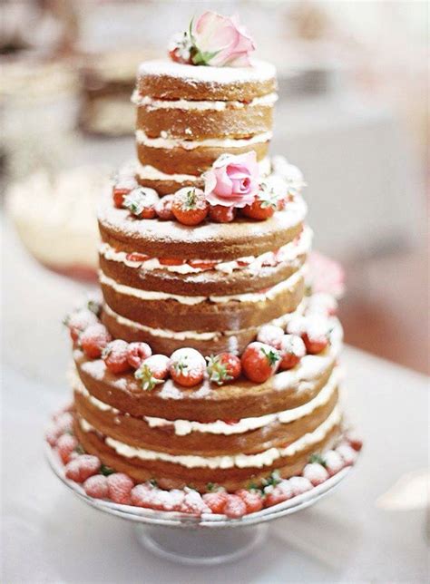 Naked Cake Wedding Desserts Wedding Cake Rustic Wedding Cake Fresh