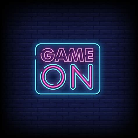 Game On Neon Signs Style Text Vector 2267050 Vector Art At Vecteezy