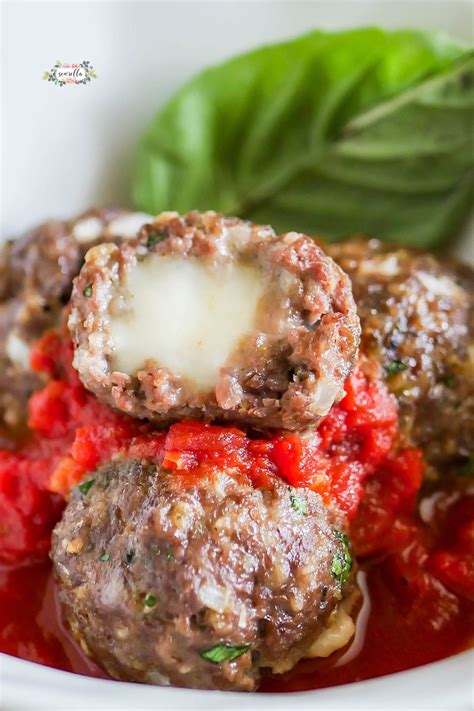 Cjs Mozzarella Stuffed Meatballs Recipe • Sewrella