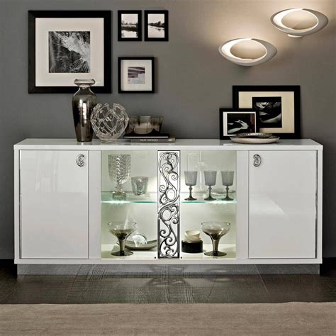 15 Best Ideas White Sideboards With Glass Doors