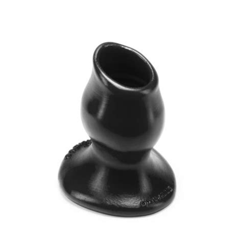 Oxballs Pig Hole 2 Med Fuckable Butt Plug Black Hollow Anal Tunnel