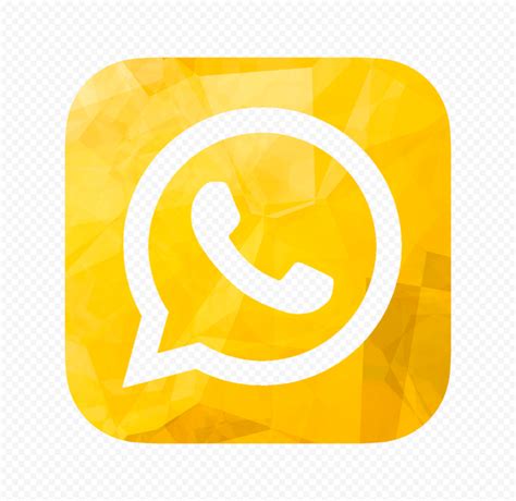 Hd Beautiful Yellow Outline Whatsapp Wa Square Logo Icon Png Citypng