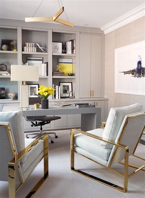 Gold And Gray Home Office Colors Contemporary Denlibraryoffice