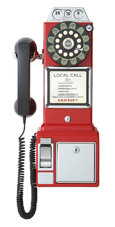Crosley Cr56 Re 1950s Payphone With Push Button Technology Red