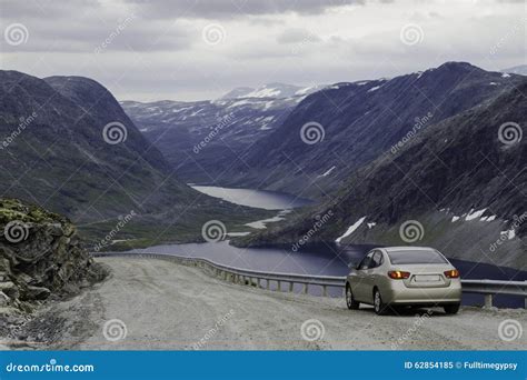 Car On Mountain Road Stock Image Image Of Lake Motion 62854185