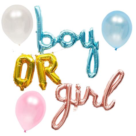 Boy Or Girl Gender Reveal Foil Party With 15pcs Balloons For Party