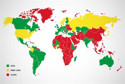 Legal Prostitution World Map Of Every Country That Has Legal Prostitution