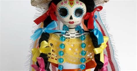 Sacred Heart Colorful Mexican Paper Mache Catrina By Lacasaroja