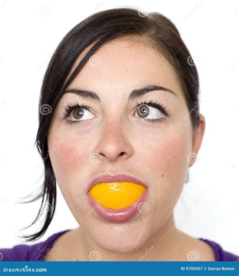 Orange Mouth Stock Image Image Of Pretty Nutrition Orange 9759557