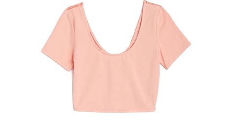 Lyst Forever 21 Sweet Lace Crop Top In Pink