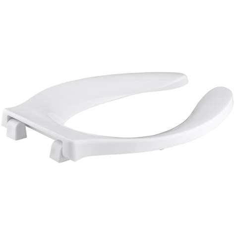 Big John Elongated Open Front Toilet Seat With Cover In White 2445263