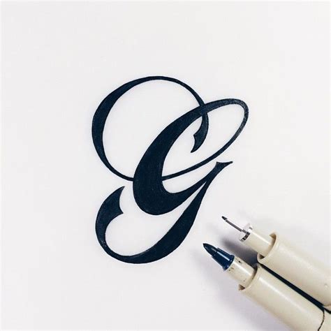 Tattoo Designs Calligraphy Fancy Letter G Bertonxz