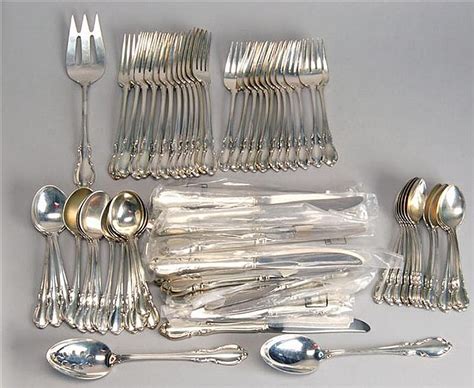 Lot International Silver Co Sterling Silver Partial Flatware Set In