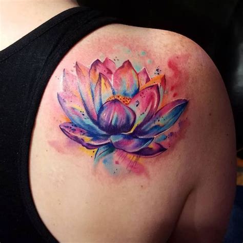 Share More Than 69 Watercolor Lotus Flower Tattoo In Eteachers