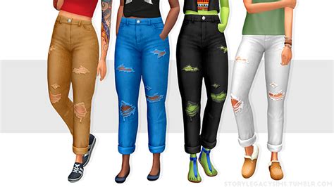 Maxis Match Ripped Jeans Cc For The Sims 4 All Free All Sims Cc