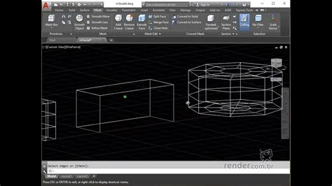 18 Editing Mesh Autocad 2017 3d Modeling Techniques Youtube